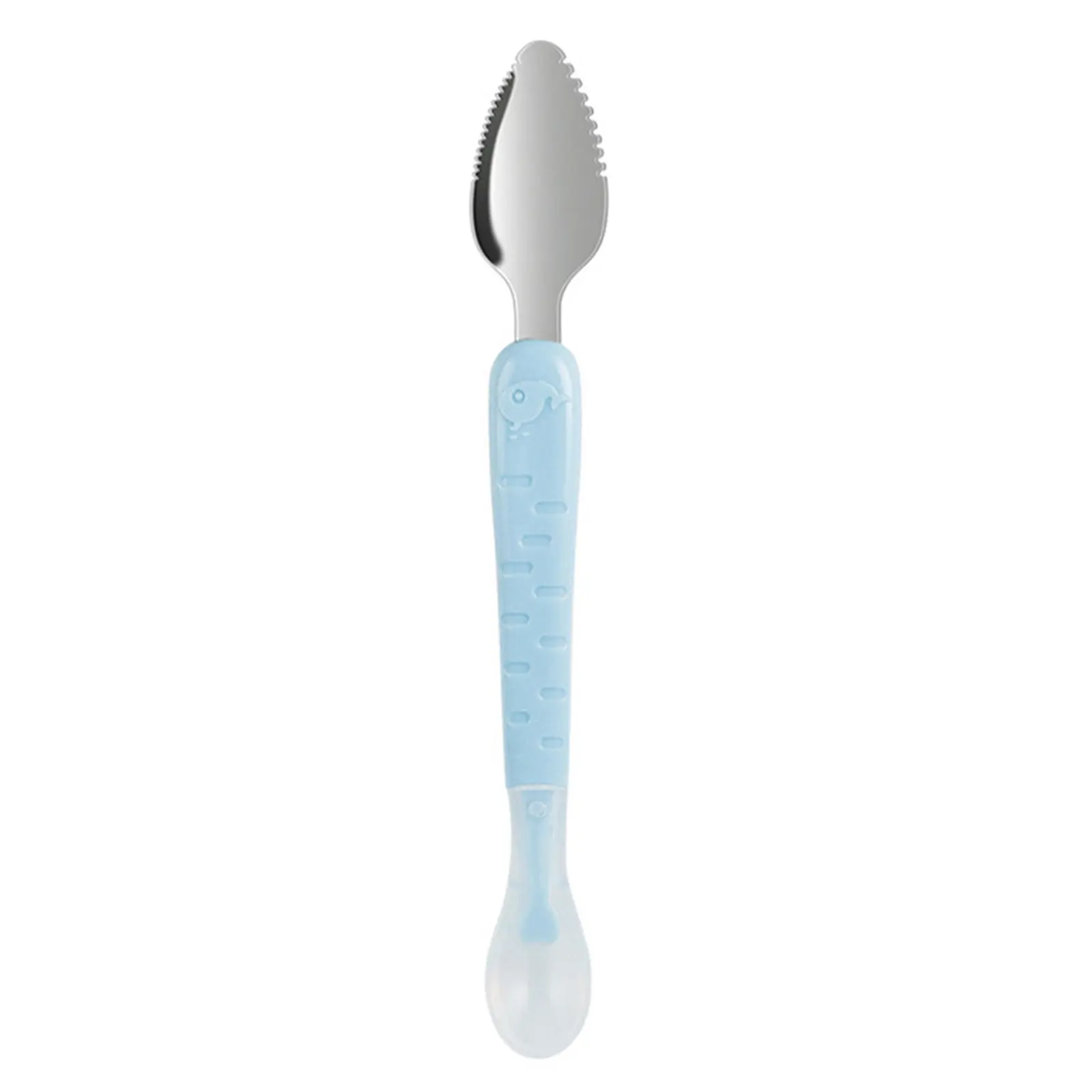 

Double Head Baby Food Spoon Fruit Puree Scraper Serrated Grapefruit Spoon Feeding Supplies Portable Clean Storage Box