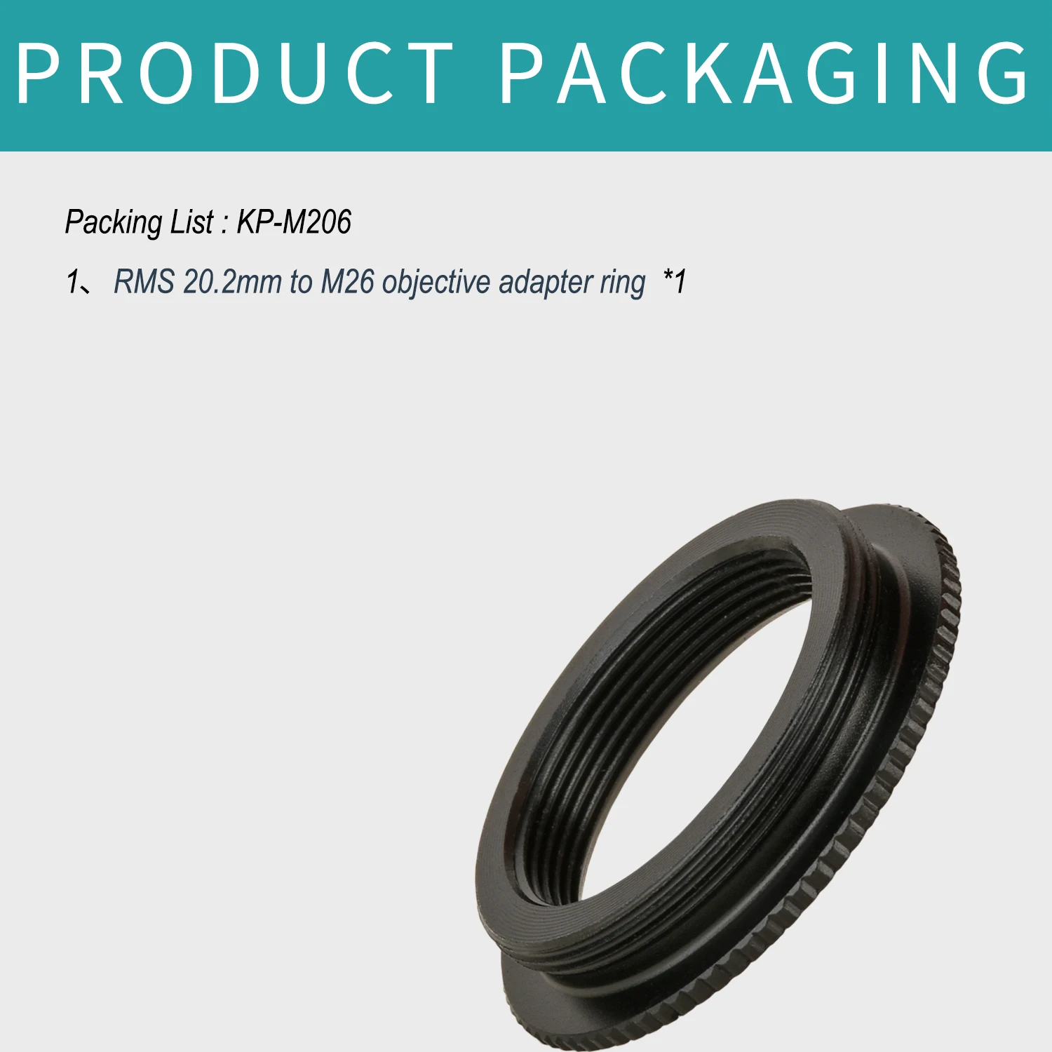 Koppace RMS เพื่อ M26กล้องจุลทรรศน์วงแหวนอะแดปเตอร์วัตถุประสงค์ M20กับอินเทอร์เฟซอะแดปเตอร์ M26