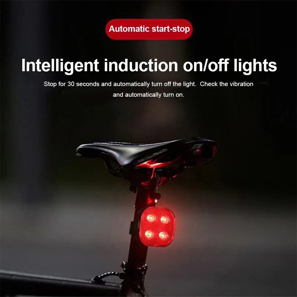 Equipo de conducción nocturna, faros delanteros de bicicleta impermeables con alto brillo, luces traseras, luz de advertencia de carga USB, accesorios para bicicleta