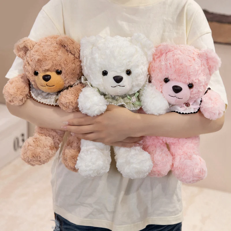

Cute Bear Plush Toy Soft Fluffy Curly Fur Stuffed Bear Doll Kids Girl Birthday Valentine Wedding Gift Home Decor Plushies
