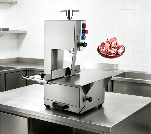 Compact Small Bone Cutting Saw Low Noise Energy Efficient, Perfect for Small Butcher and Snack Processing Factory