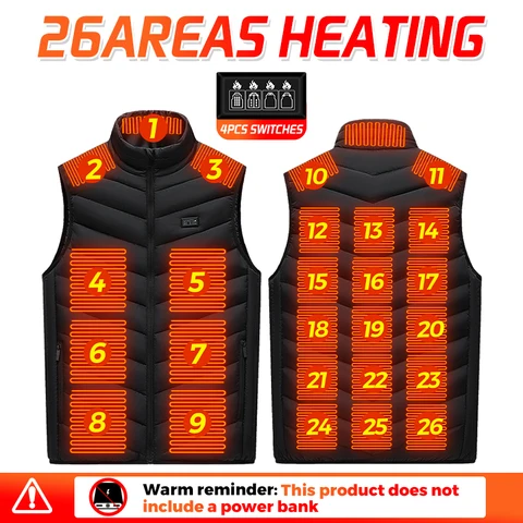 Smart Heating Vest Men 26 Zones Polyester