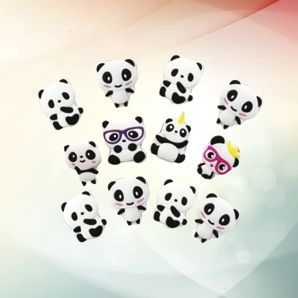 

12pcs Panda Shape Rings PVC Children Rings Adorable Decorative Jewelry Birthday Party Favors Gifts for Kids (Size L, Random