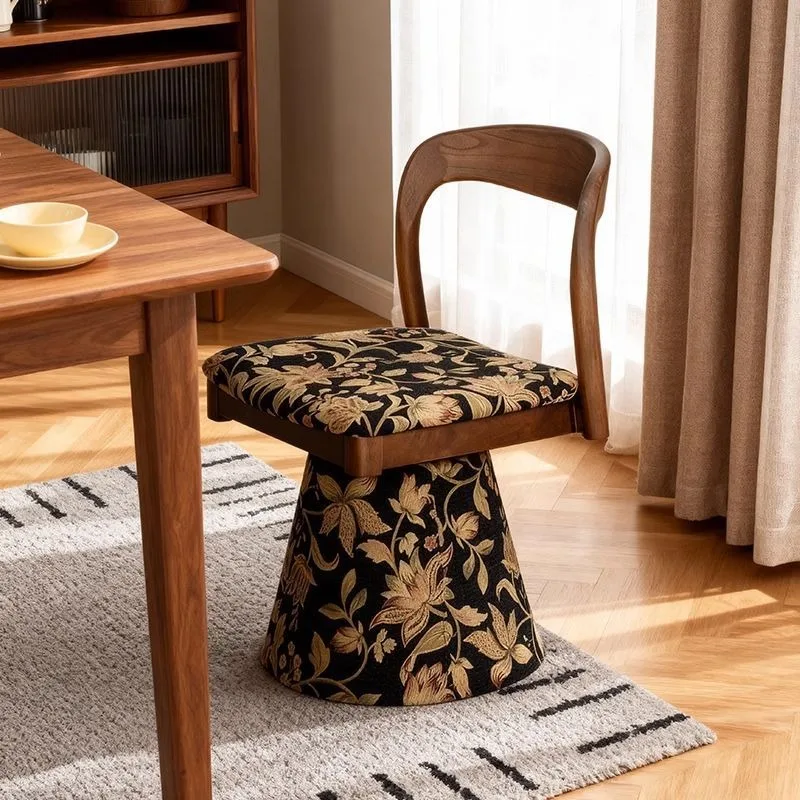 Retro style rotatable dressing chair, makeup stool