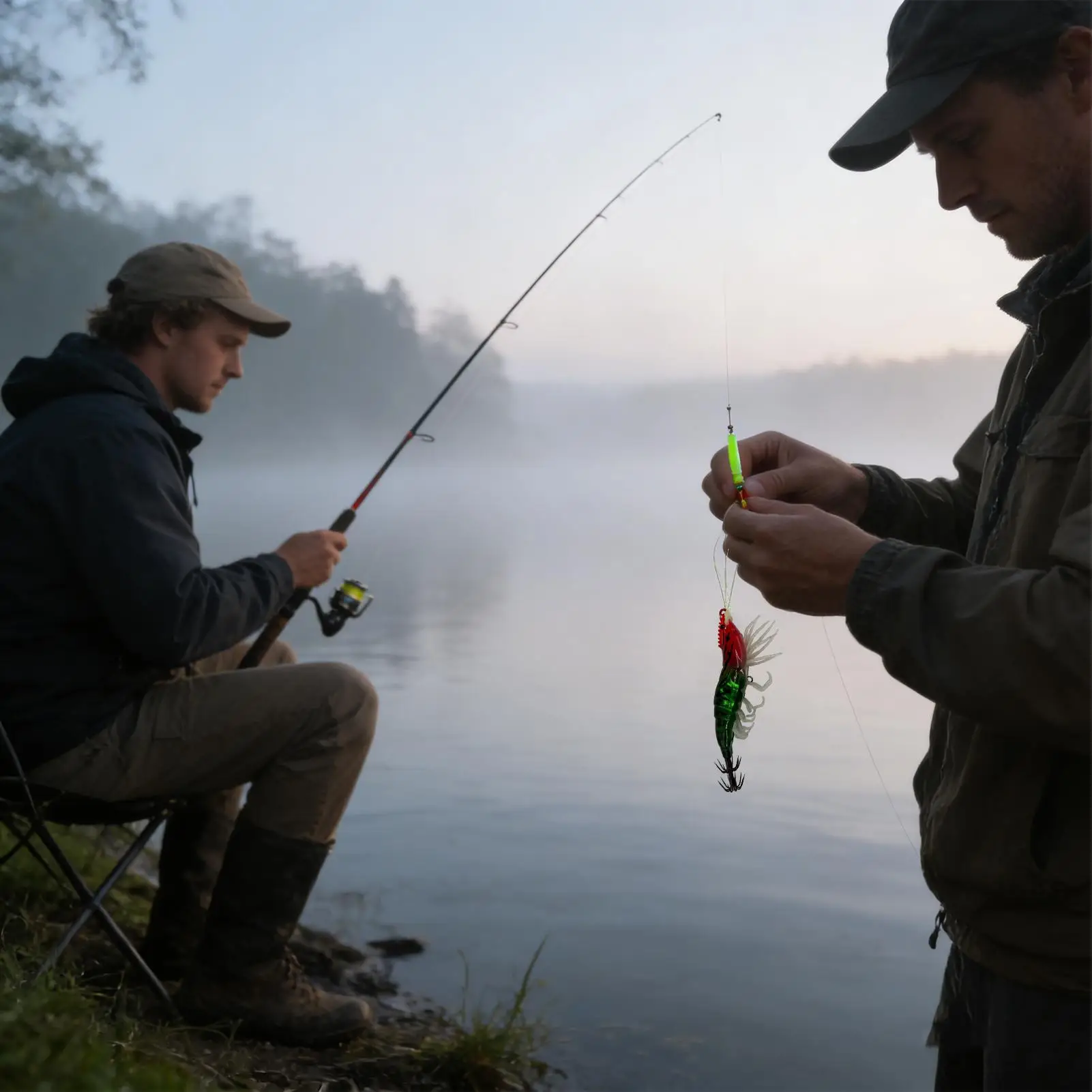 الرصاص رئيس الرقص لينة الروبيان الصيد الطعم مضيئة الاصطناعي سمك السلمون المرقط الصيد السحر عدة لأصدقاء الأسرة الرجال النساء