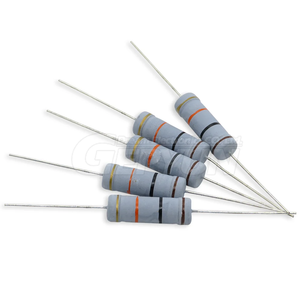 10pcs 5W Carbon Film resistor 5% 1R ~ 1M 2.2R 10R 22R 47R 51R 100R 150R 470R 1K 4.7K 10K 47K 10 22 47 51 100 150 Ohm