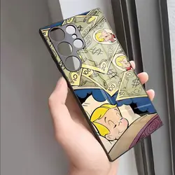 Cartoon Richie Rijke Telefoon Hoesje Voor S24 Ultra Samsung S23 Fe S22 S20 S21 Plus Galaxy A54 A34 A24 A53 Note 20 Glazen Hoes