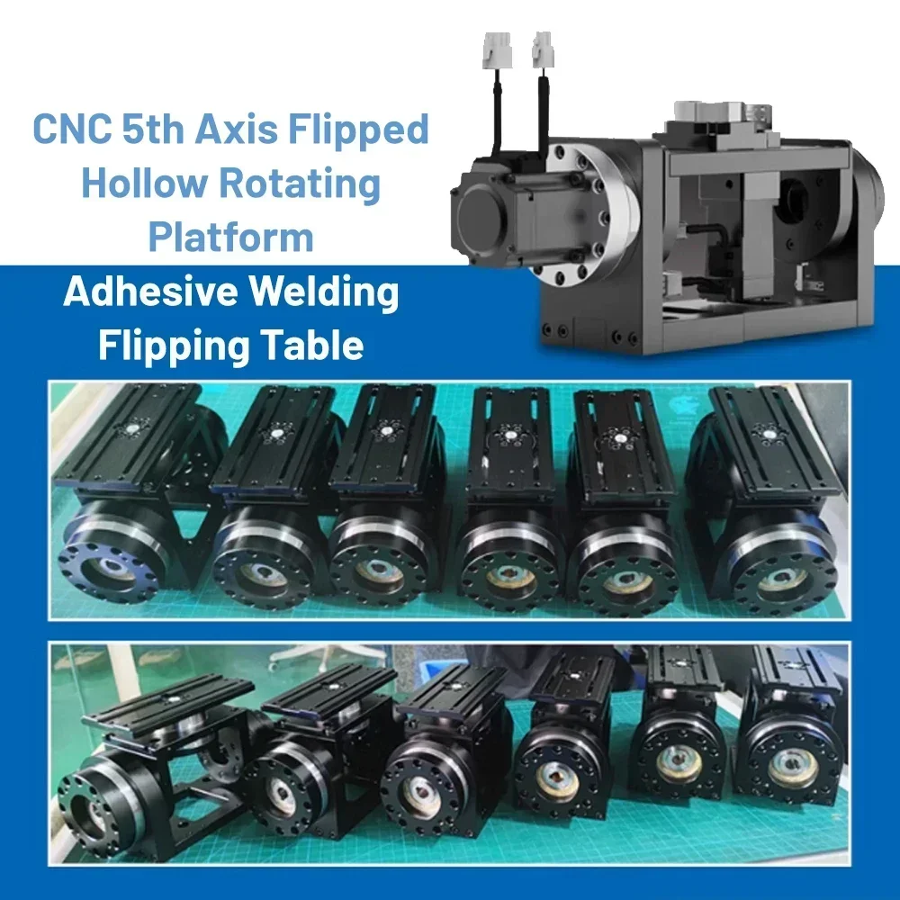 CNC انقلبت منصة دوارة جوفاء 5th محور الوجه الجدول لحام روبوت آلة القطع بالليزر آلة لحام آلة الإلتصاق