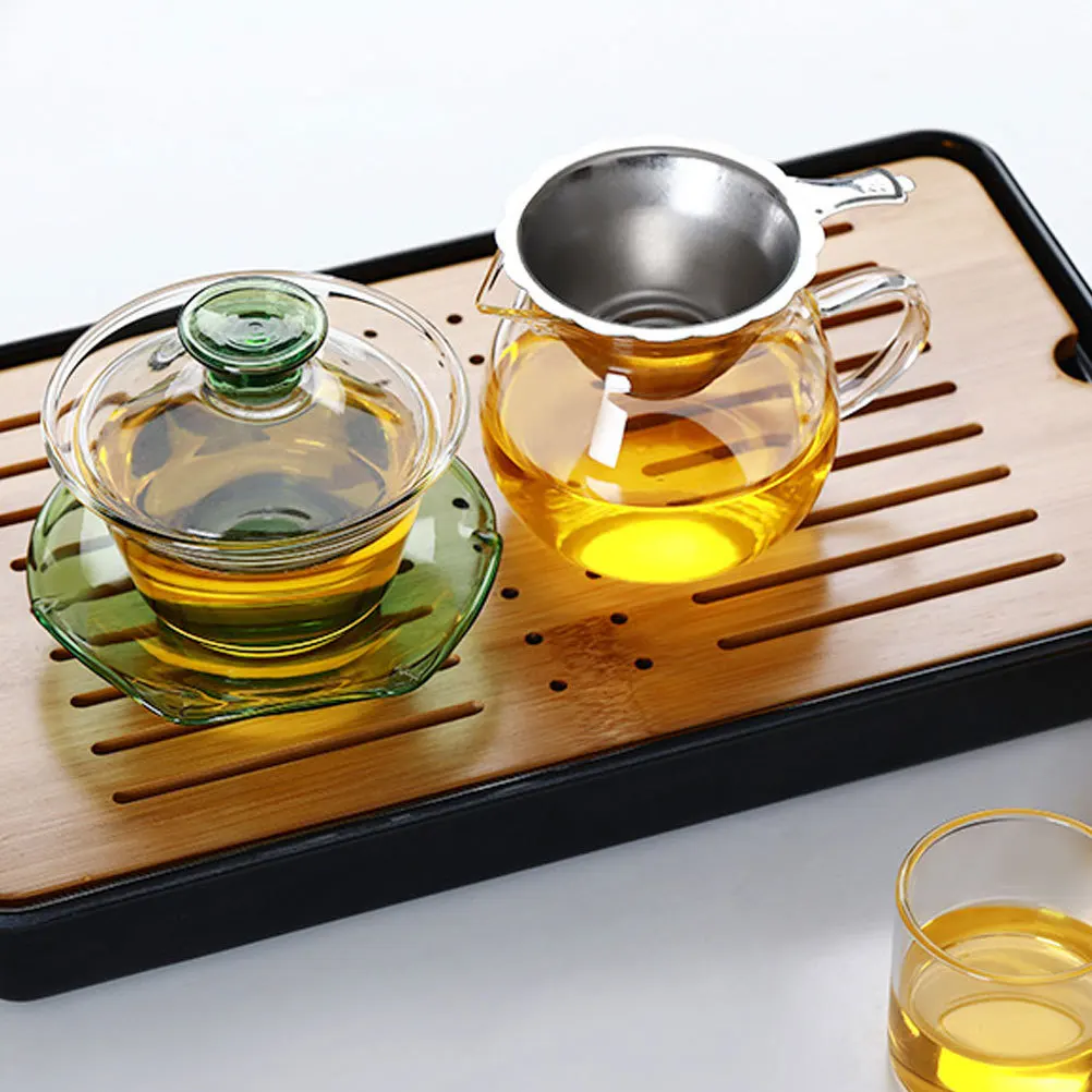 

1 комплект, прозрачная стеклянная чайная чашка, чайная чашка в китайском стиле для домашнего офиса, заваривание чая, декоративная термостойкая чашка