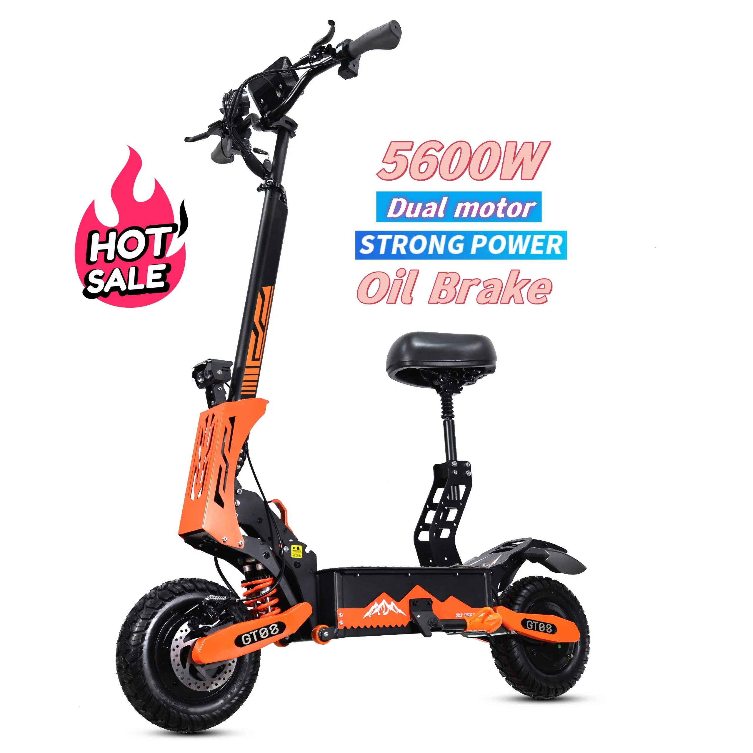 Wholesale 5600w Fast Speed Electric Scooter Fold Scooter GT08 2 Wheels 11 Inch Off Road Tire Adult Escooter Manufacturer