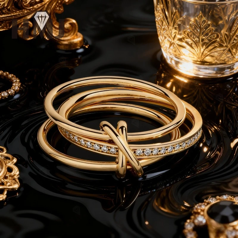 خاتم مويسانيتي مستدير القطع من الذهب الأبيض/الذهب الأصفر المتلألئ VVS1 تصميم مثالي هدية عيد الميلاد وعيد الفصح لها #4