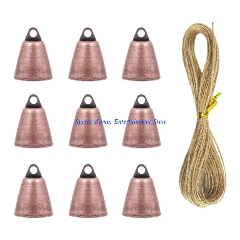 G7NF Musical Holiday Bells Set Of Niblick Metal Divisions 5 Meter Decorative Rope Included