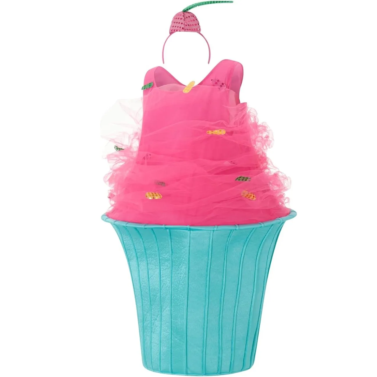 Women Cupcake Costumes Funny Food Halloween Cosplay Suit Dresses with Hat for Role-Playing Party Cosplay Outfits