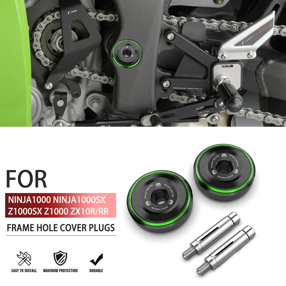 

Frame Plugs For Kawasaki Z1000 2010-2021 ZX-10R 2008-2020 ZX-10RR 2021 2022 2023 2024 2025 Motorcycle Frame Hole Caps Cover Plug