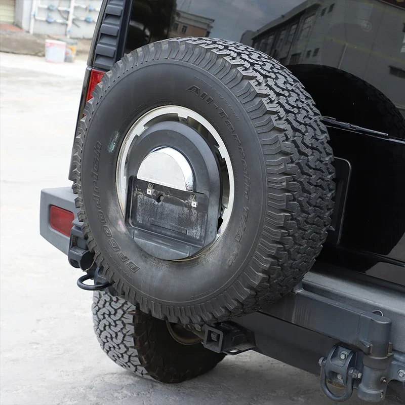 For Hummer H2 2003-2009 ABS Bright Car Trunk Tailgate Rear Spare Tire Wheel Cover Trim  Exterior Decoration Ar Accessories