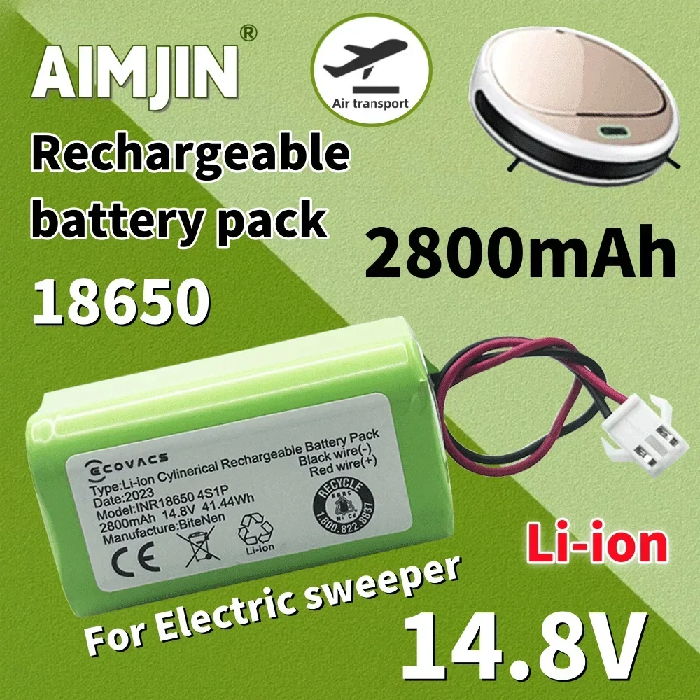 

SM plug for Conga Excellence 990 Ecovacs Deebot N79 N79S DN622、Eufy Robovac 11 11S 12 15C 14.8V 2800mAh Li-lon Battery