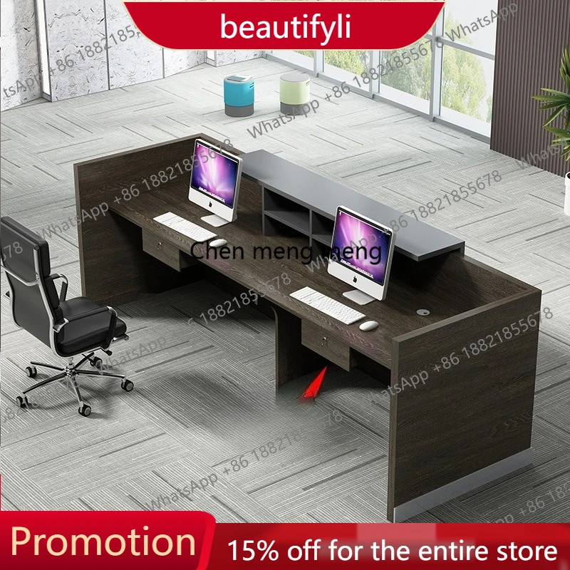 

01A Customer Center Reception Desks Store Table Beauty Simple Reception Desks Modern Artificial Board Furniture