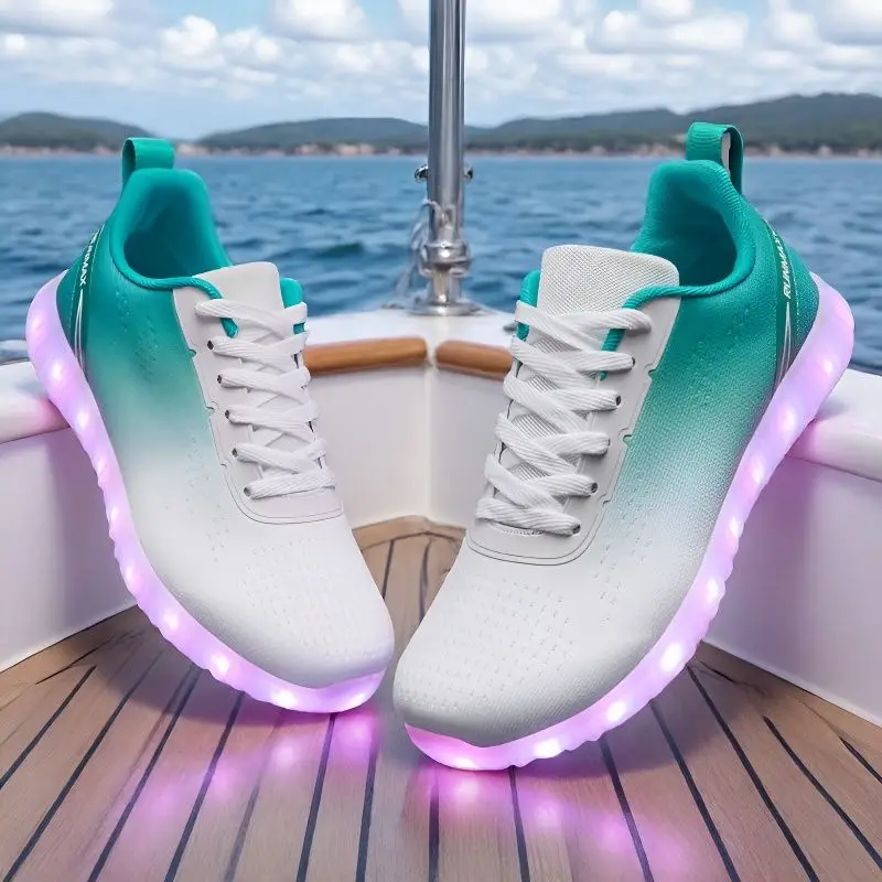 Fashion Men's Light Shoes Birthday Banquet Daily Casual Magic Light Shoes Outdoor Lightweight and Breathable Men's Light Shoes