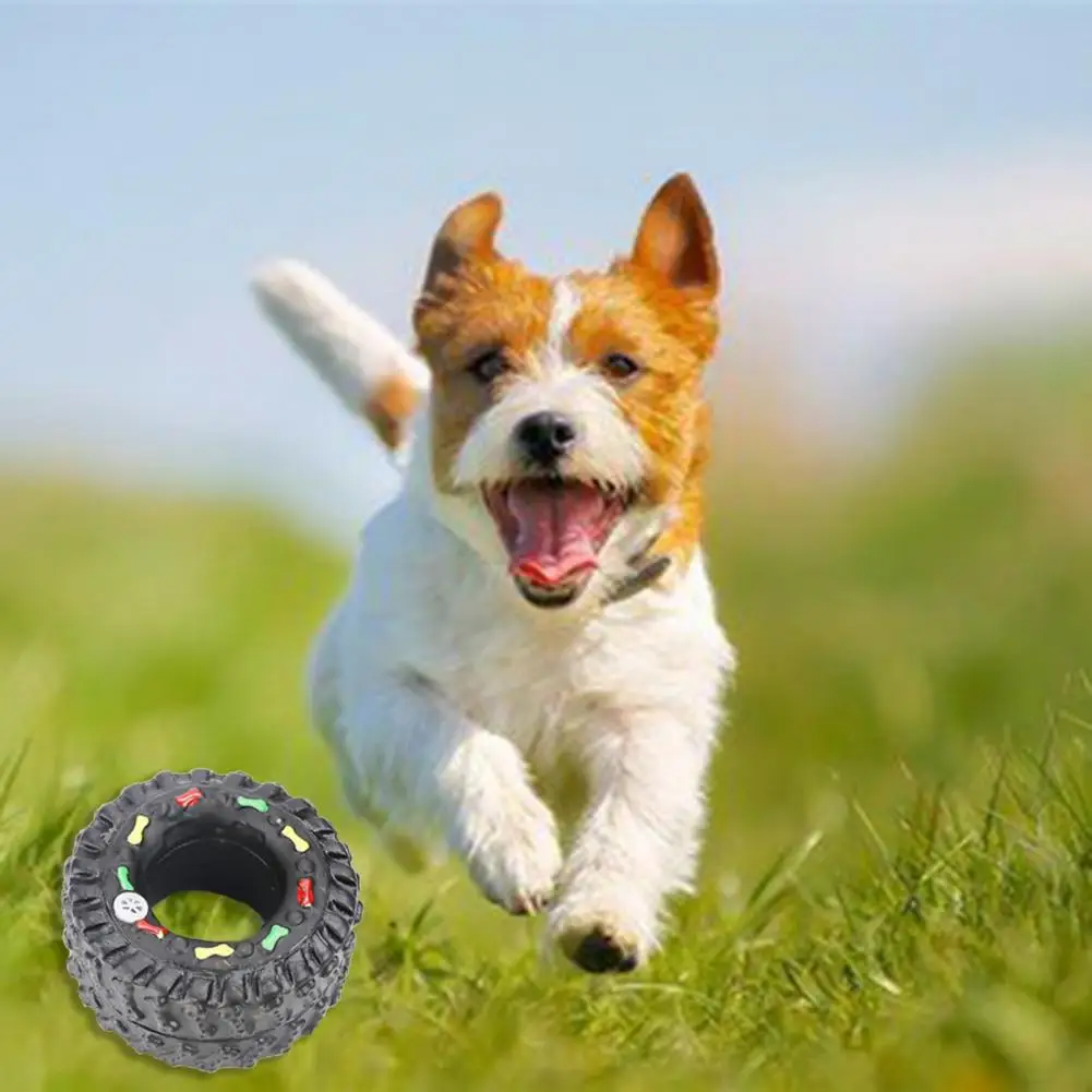 Reifenförmiges Quietschspielzeug für Hunde, Verschleißfestes Vinyl-Welpenspielzeug für Interaktives Training und Tägliches Unterhaltungs-Zubehör – Detail 3