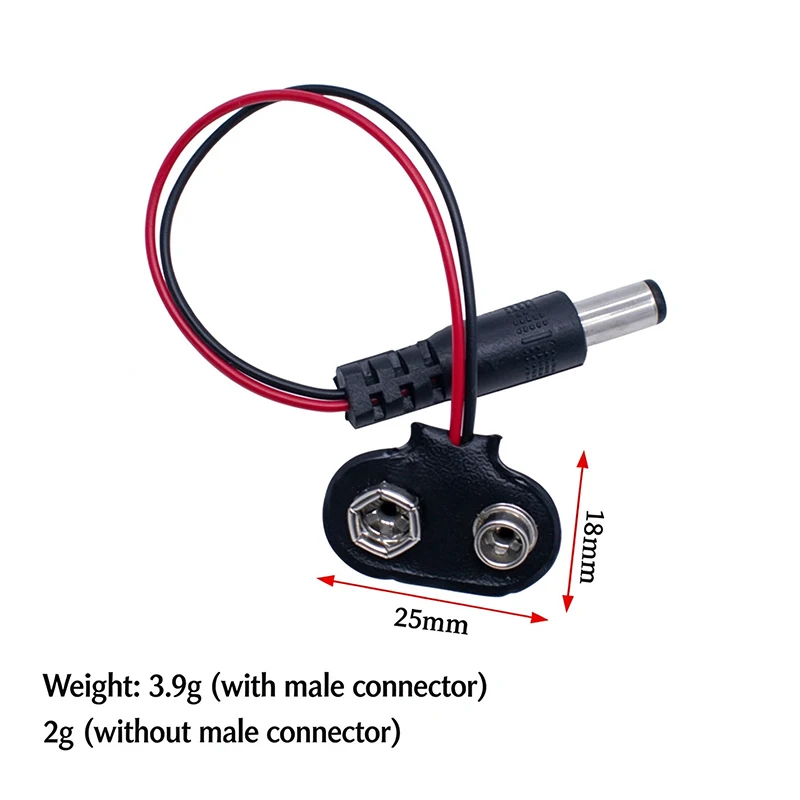 90 DC 9V Battery button power plug for Arduino Mega 2560 1280 UNO R3 132 9V battery buckle