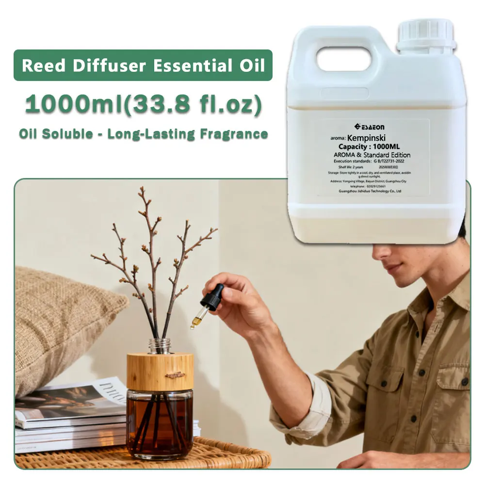 ESAEON Diffuser Supplement Liquid Essential Oils - For Reed Diffusers & Flameless Aromatherapy, Kempinski - 1000ML (33.8 fl.oz)