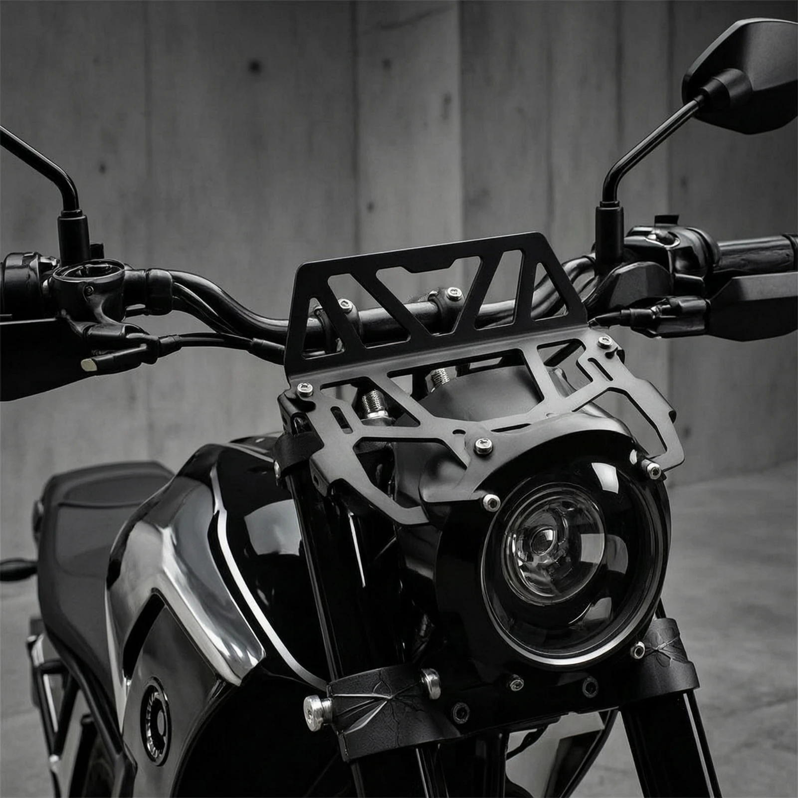 Motorcycle Front Luggage Rack Travel Ready Motorcycle Front Cargo Carrier Extra Storage Lightweight for Motorcyclists