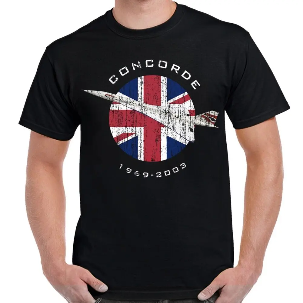 Concorde - British Airways Design Distressed Men's T-Shirt Y2K tops Unisex Summer Short Sleeve