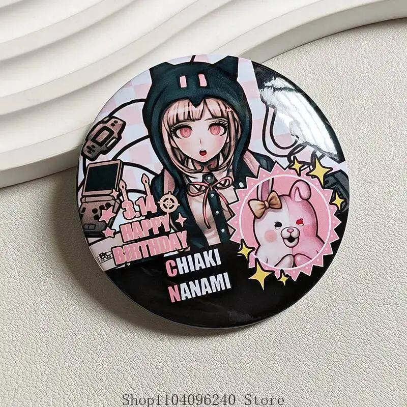 

Anime GAME Nagito Komaeda Chiaki Nanami Hime Hinata Mikan Tsumiki Anime Cosplay Button Pin Cute Cartoon Brooch Badge Backpack Ac