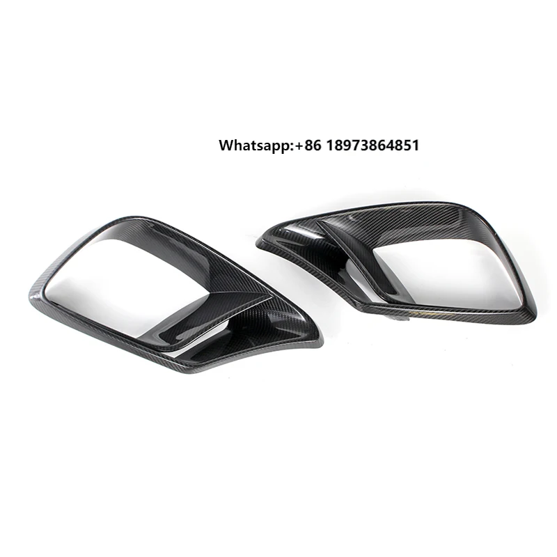 

S Class W222 S63 S65 2018 2019 2020 to B Style Car Front Bumper Fog Lamp Cover Dry Carbon Fiber Air Intakes Trim