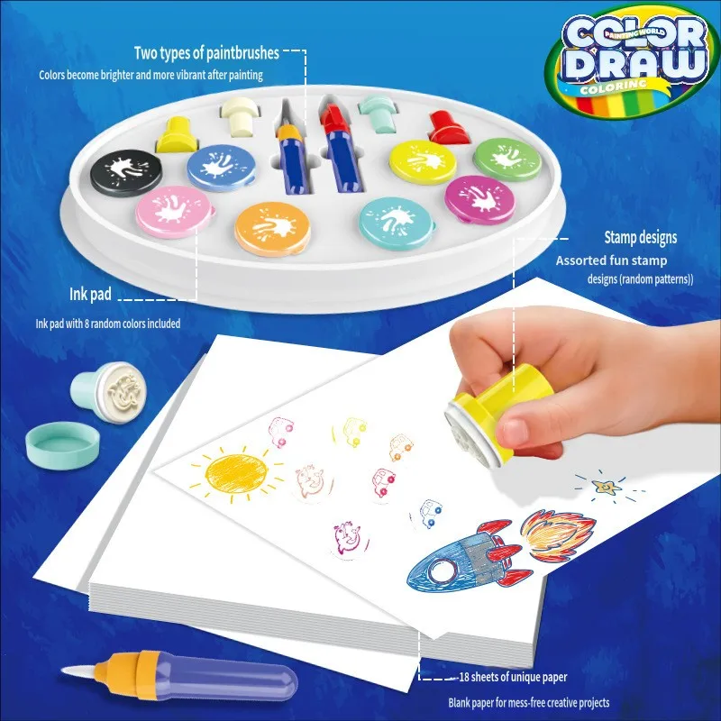 Phantom Magic Brush Children's Educational Display Color Drawing Graffiti Crow Seal Set Kids Early Learning Magical Drawing Toy