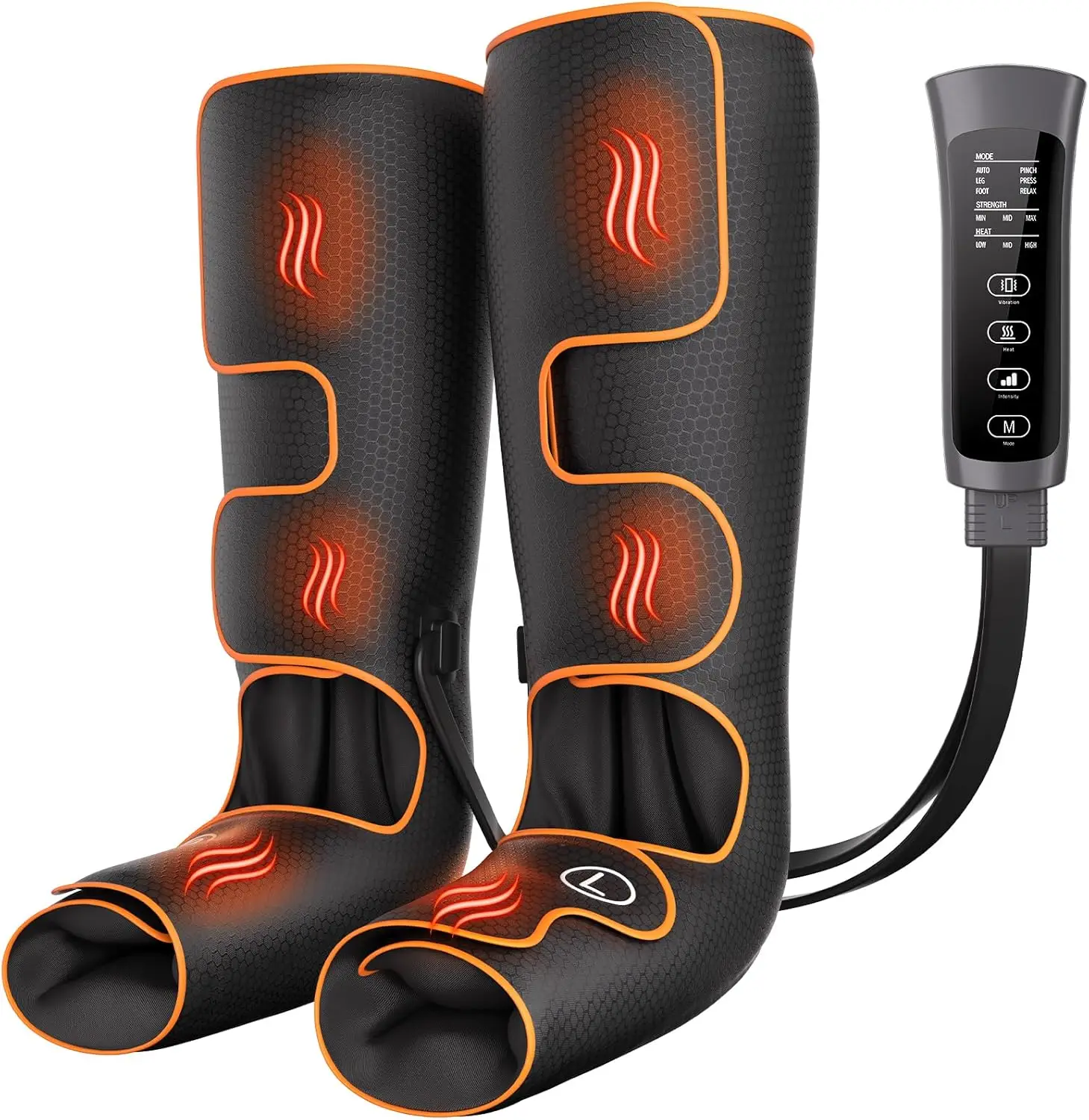 Heated Compression Leg Massager for Circulation and Pain Relief, Adjustable with 6 Modes, Ideal Gift