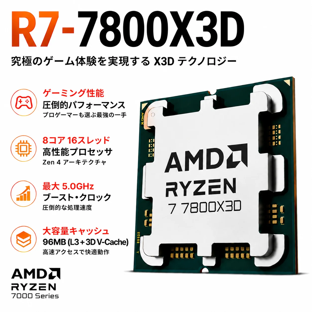 【¥38,459】AMD Ryzen 7 7800X3D BOX-アリエク特価アラート