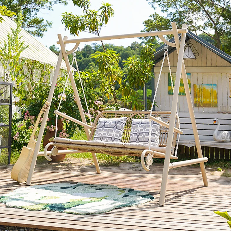 

Outdoor chair swing outdoor double hammock small courtyard Internet celebrity garden bed and breakfast lawn swing chair swing