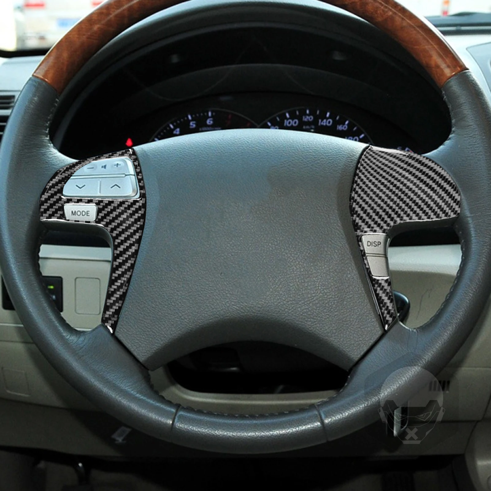Real Carbon Fiber Car Accessories Steering Wheel Cover Soft Sticker For Toyota Camry 6th Gen XV40 06 2007 2008 2009 2010 2011