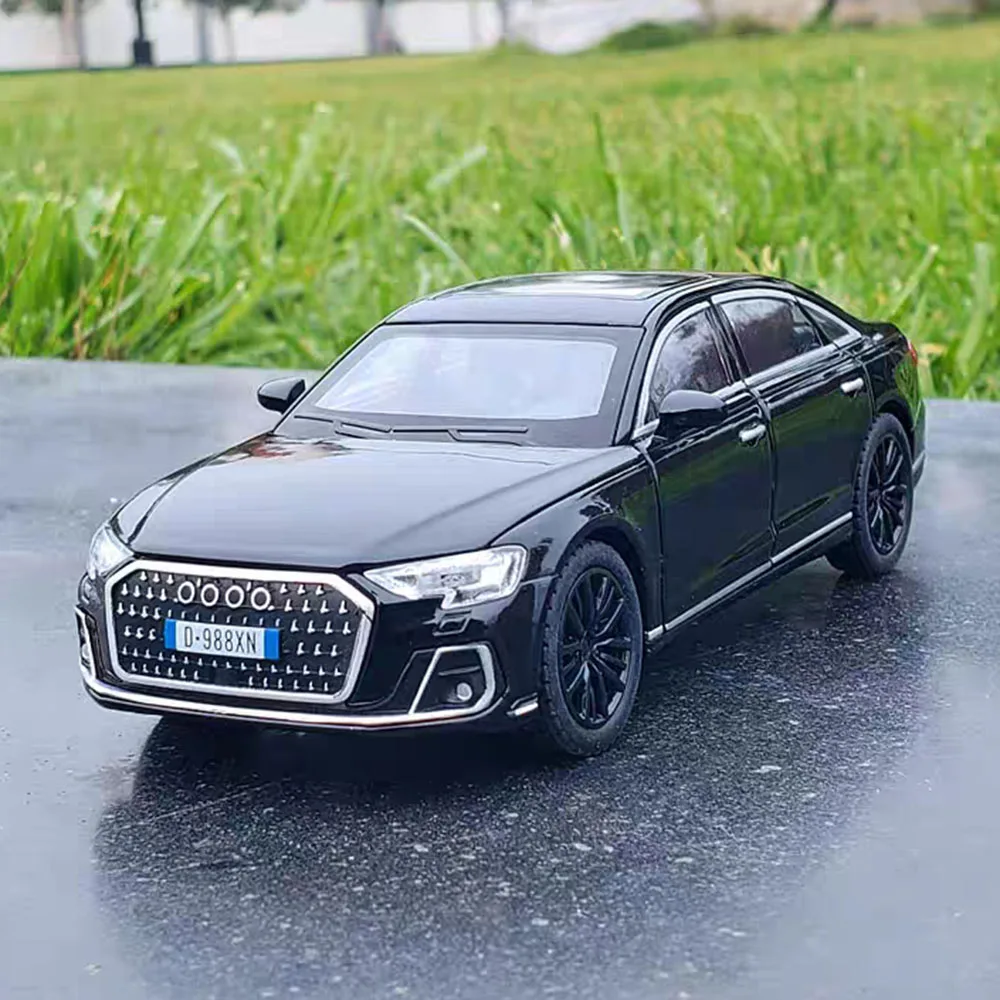 1:32 Scale A8 RS7 Cars Toy Alloy Diecast Models Light Music Model Car Rubber Tires Wheel Pull Back Vehicle Boys Collection Gift
