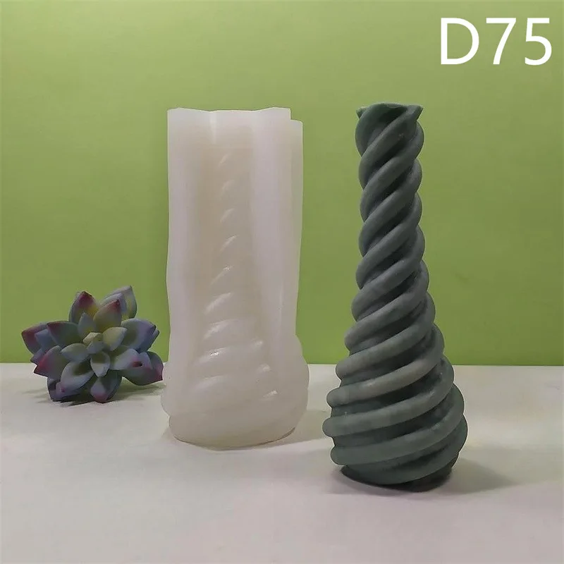 

Creative Rotary Vase Candle Silicone Mold For Festive And Romantic Decoration Gypsum form Homemade Handicraft Gift Making Tool