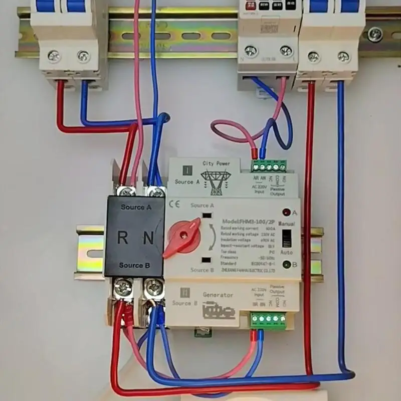 2P 100A Automatic Transfer Switches Voltage 220v Emergency Power backup automatic For Smart Home Emergency