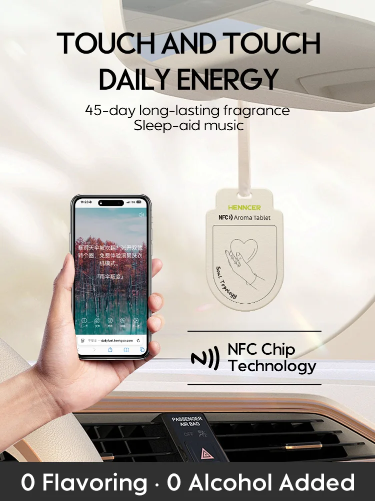 Sentuh Tag NFC Aromaterapi yang Diaktifkan – Aroma Tahan Lama dengan Akses Kutipan Motivasi |   Ramping & Ramah Lingkungan