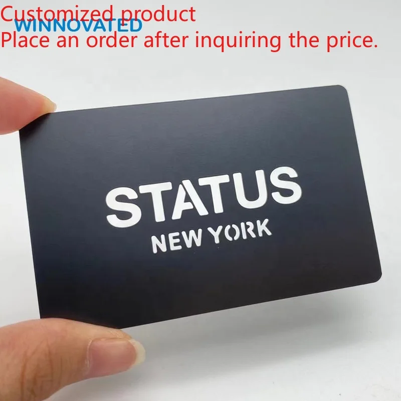 Customized product Steel Production Printing Personal Test Logo Biz Metal Plate Card