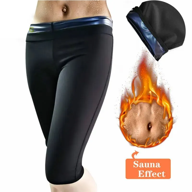 Women\'s Sweat Pants 5 Pants Weight Loss Thigh Pants Thermosculpting Polymer Slimming Waist Pants Sports Yoga Running Sweat Pants