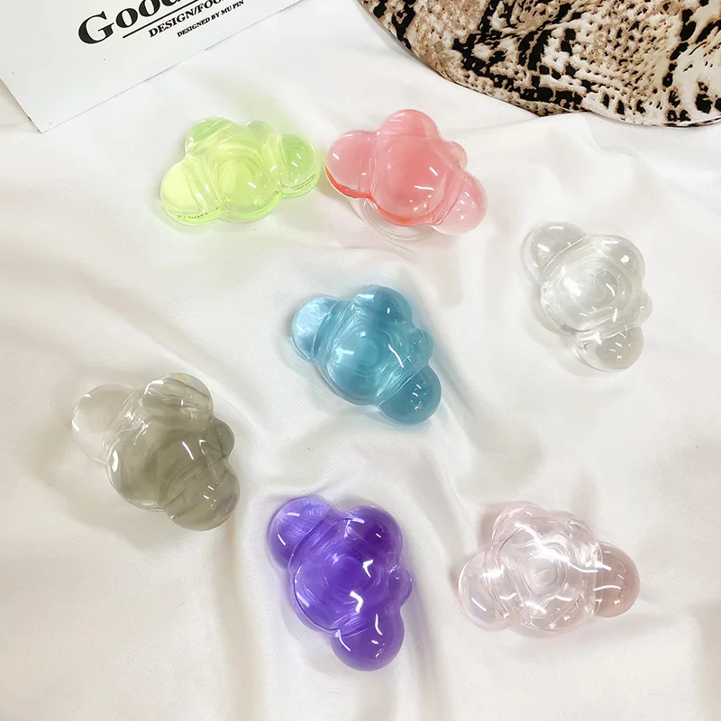 Supporto per airbag per telefono cellulare con colla a goccia Supporto per cuscino d'aria pigro da tavolo Supporto per anello portatile in tinta unita con nuvola di cartone animato creativo