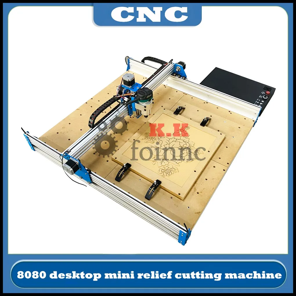 Newly CNC 8080 desktop spindle engraving machine small mini laser cutting punching slotting relief Hot DIY