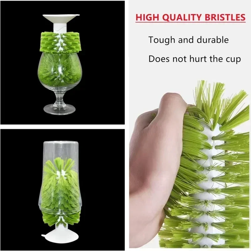 Sink Suction Cleaning Brush Cups Goblet Mugs Cleaner Strong Suction Scrubber Water Bottle Washing Tools for Kitchen Accessories