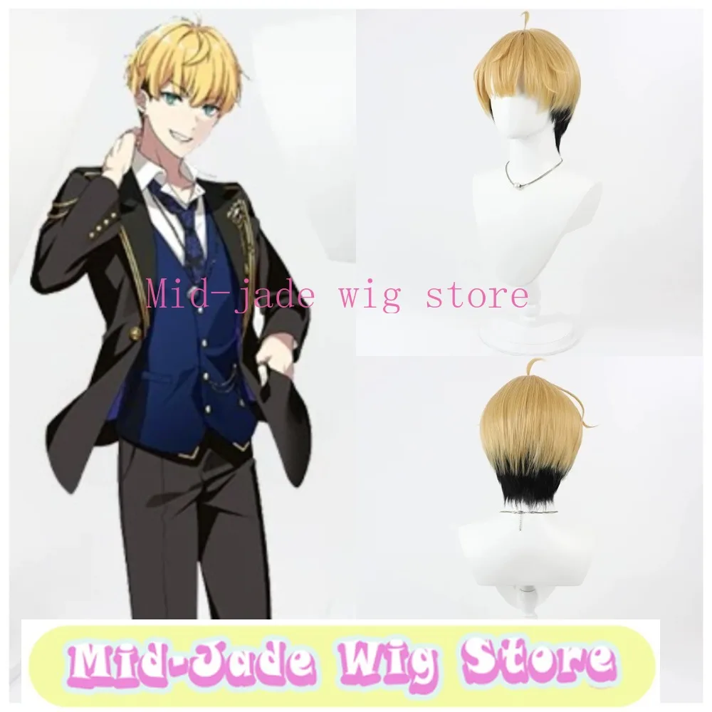 Otome Cosplay Wig Two-tone Gradient Scalp Top Synthetic Hair Wigs for Anime Show Stage Performance