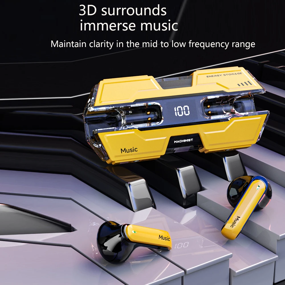 سماعات G20 اللاسلكية TWS سماعات بلوتوث للتحكم باللمس سماعة ألعاب ستيريو رياضية مع ميكروفون تشير إلى الهاتف الذكي