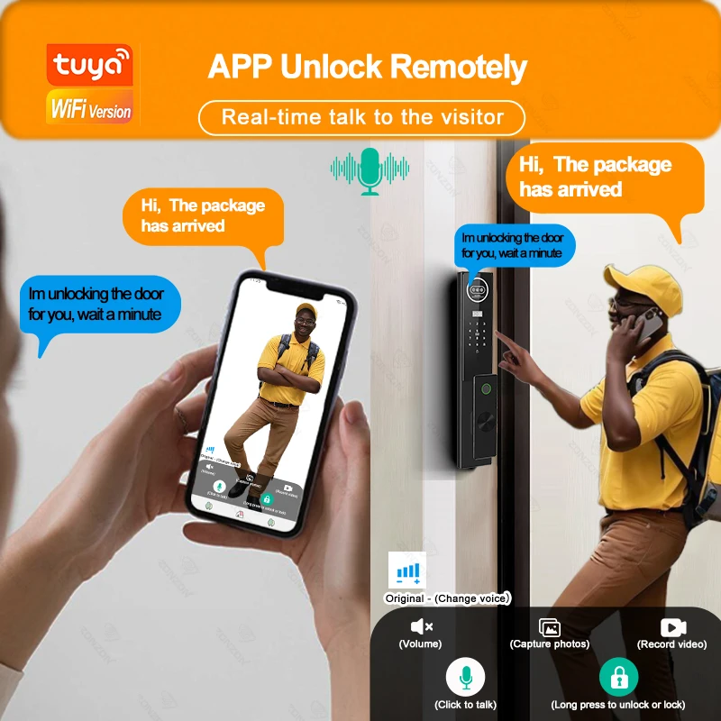 مفتاح كهربائي معدني Smartlock Wifi Digital Boshi Smart Products ذكي المظهر الباب مع أقفال Tuya Oklok للكاميرا