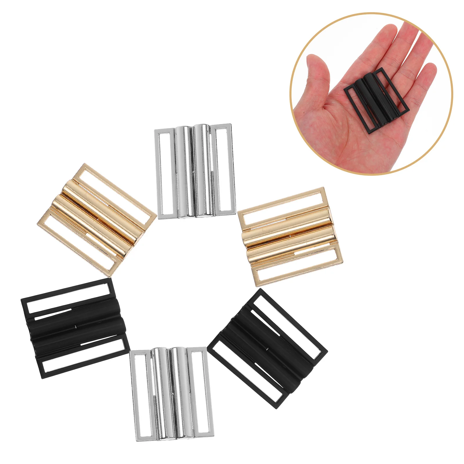 6pcs Metal Belt Buckle Side Release Clasp For Coat Jacket Cardigan Poncho Windproof Fastener Replacement Diy Closure Hardware