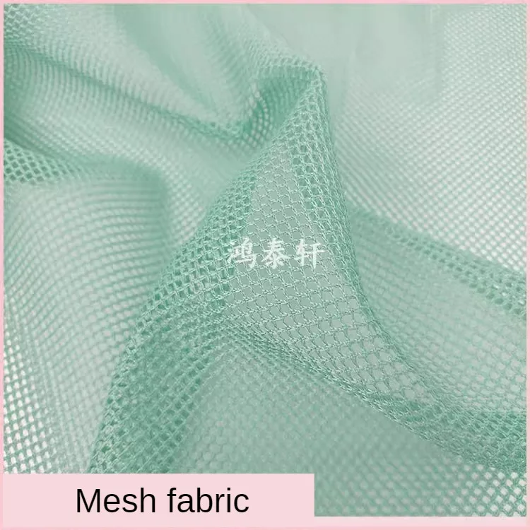 High Quality Diamond Pattern Mesh Fabric Black By Meter for Bags Fishing Net DIY Sewing Breathable Plain Textile Smooth Textured