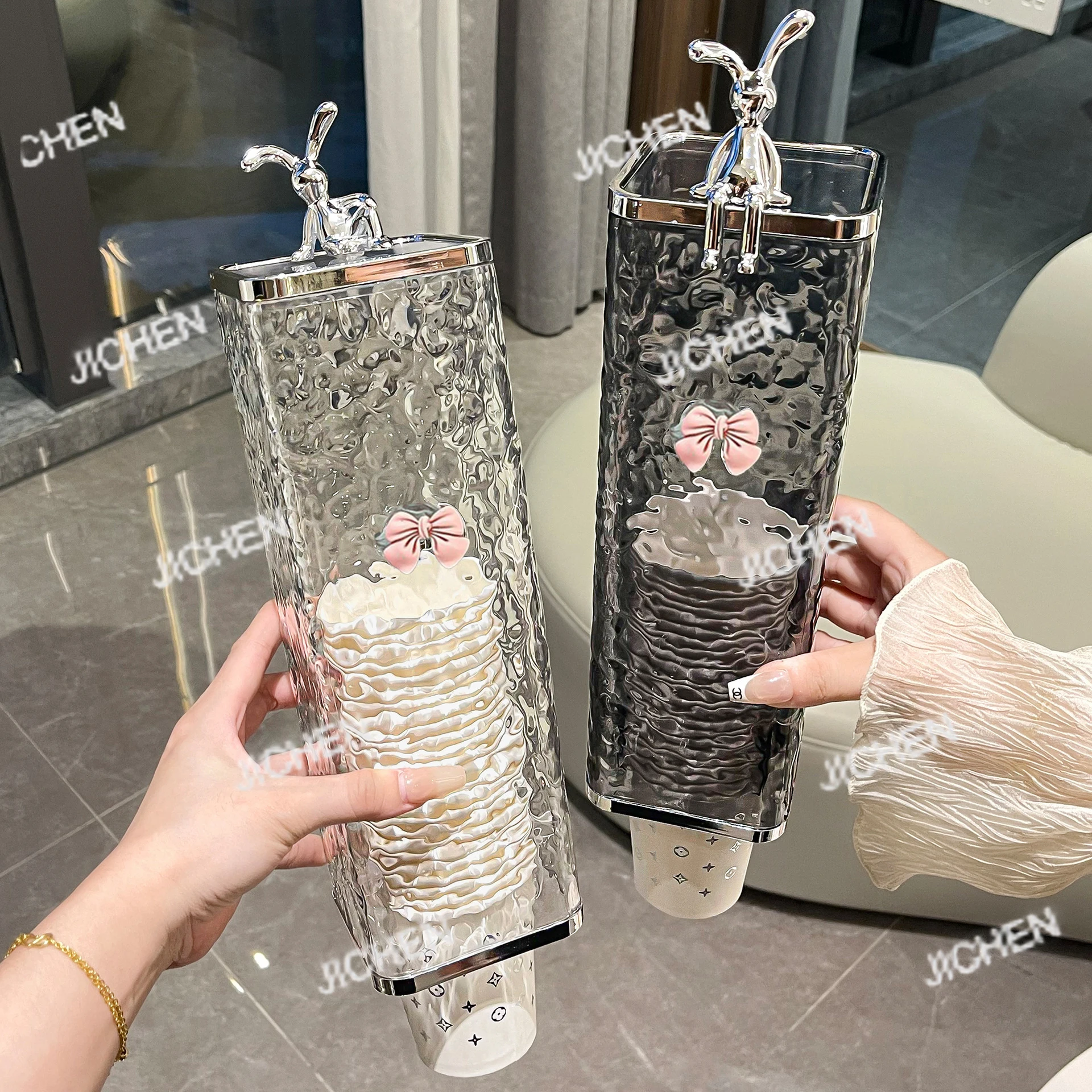 

Диспенсер для бумажных стаканчиков, текстурированный держатель для стаканов с ледником, настенный кухонный автоматический диспенсер для стаканчиков, пылезащитная стойка для хранения бумажных стаканчиков