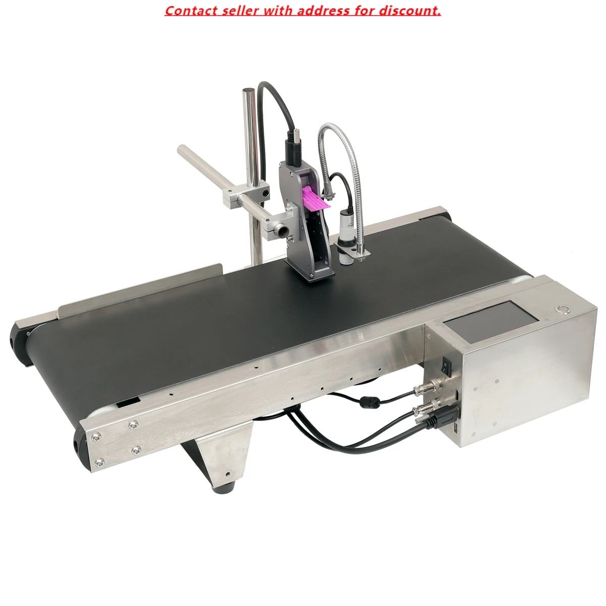 

Automatic Inkjet Printer TIJ Date Printing Machine With Conveyor Desktop MFG EXP Batch Qr Barcode Coding Machine